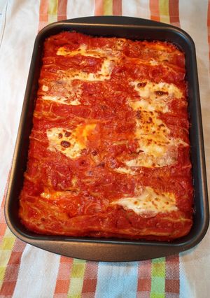A picture of Cannelloni with Ricotta and Spinach.