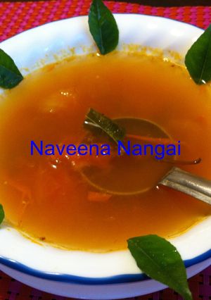 A picture of Tomato Rasam.