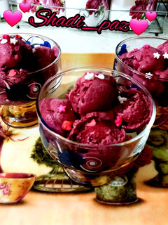 عکسی از دستور بستنی میوه ای 🍨🍨 (با طعم تمشک)