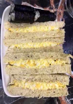A picture of Tamago (egg) Sandwich.