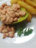 Palta con camarones