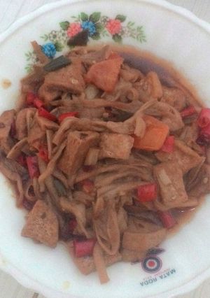Foto resep Jamur tiram tahu masak kecap