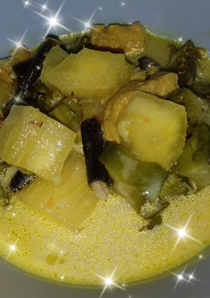 Foto resep Lodeh STKKP: Singkong Tahu Kecipir Kacang Panjang 😁🥰
