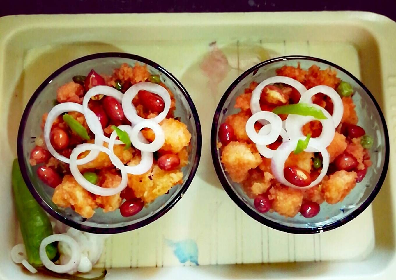 Leftover Fried dhokla