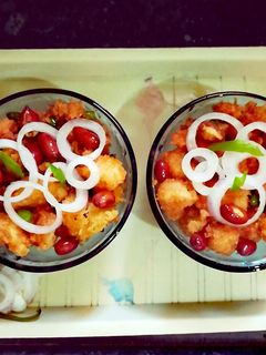 A picture of Leftover Fried dhokla.