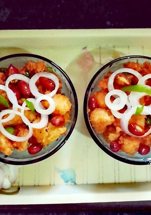 A picture of Leftover Fried dhokla.