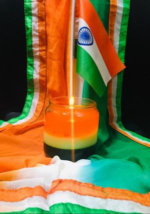 🇮🇳तिरंगा जेल कॅण्डल🕯 (tiranga gel candle recipe in marathi) रेसिपी चे मुख्य फोटो 