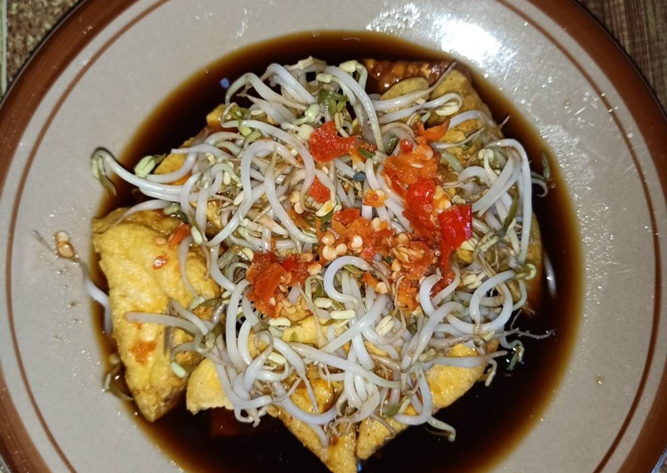 Tahu kuah meletop topp