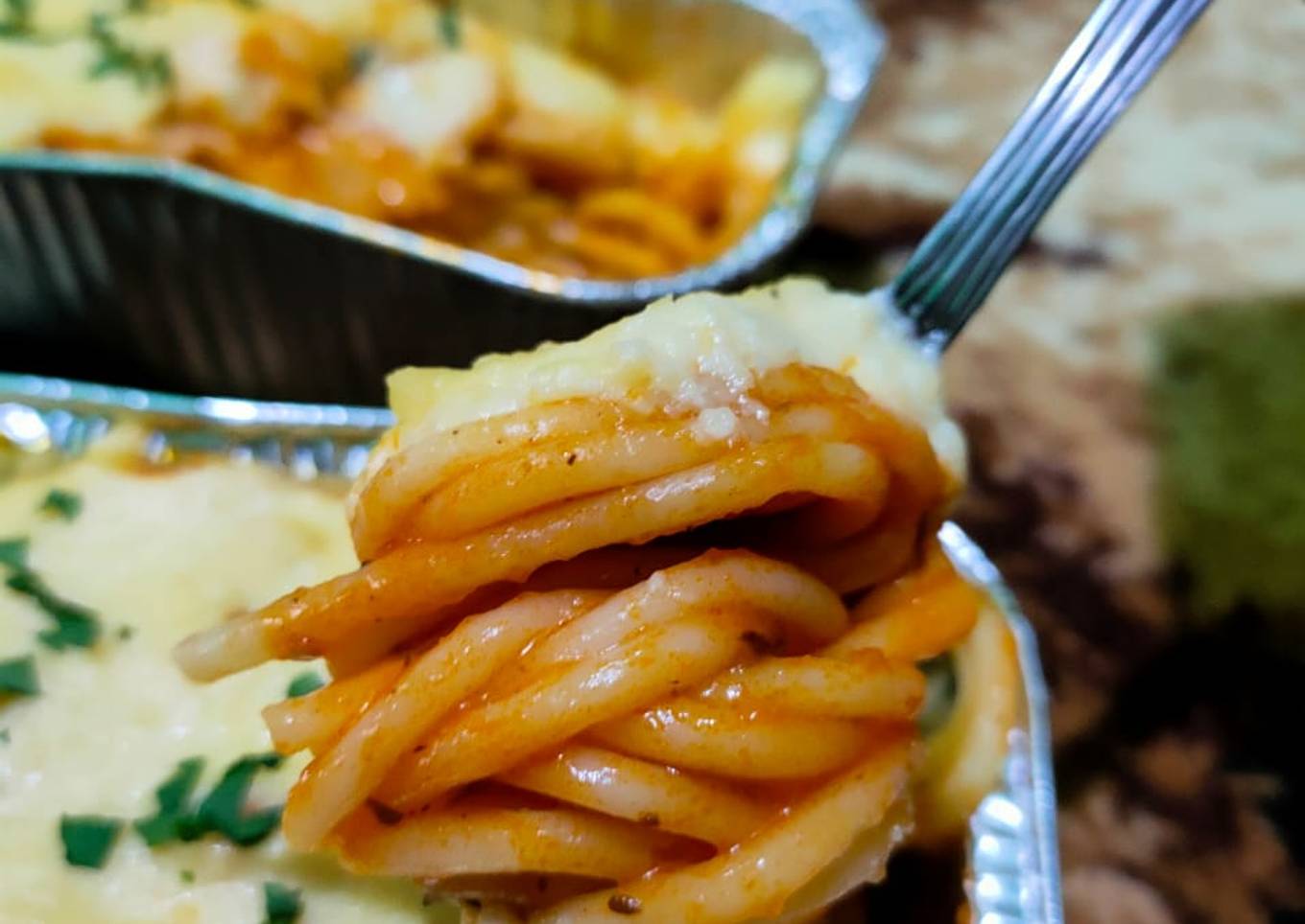 Spaghetti Brulee oven tangkring