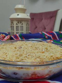 صورة لوصفة صينية كنافة بالقشطة والمكسرات 🍘