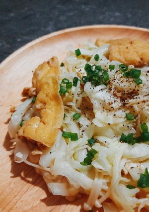 Hình của món Bắp cải xào đậu hũ và nấm.