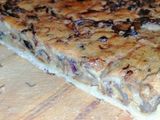 Tarta de cebolla y champiñones