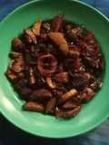 Tumis jengkol cabe gendot