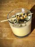 Crema tibia de espárragos con berberechos