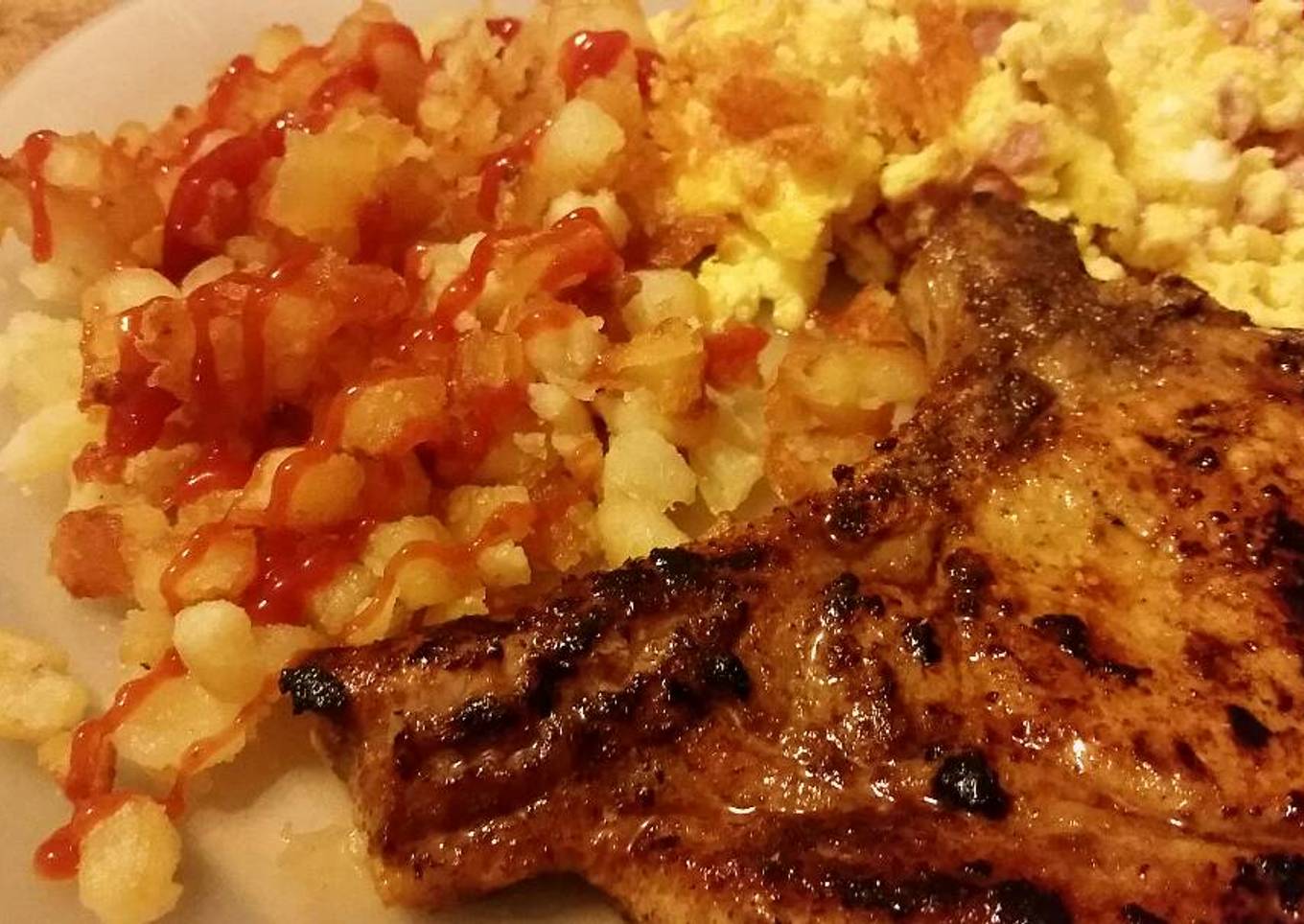 Easiest Way to Make Speedy Porkchop breakfast for dinner