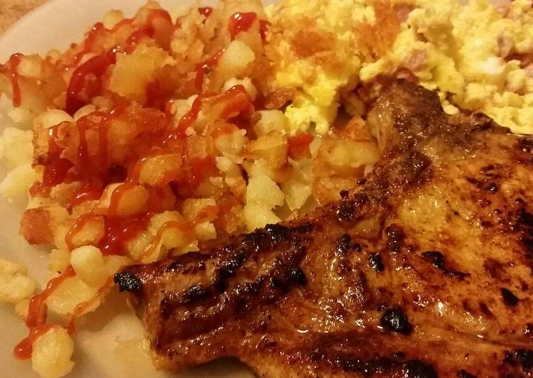 Step-by-Step Guide to Make Quick Porkchop breakfast for dinner