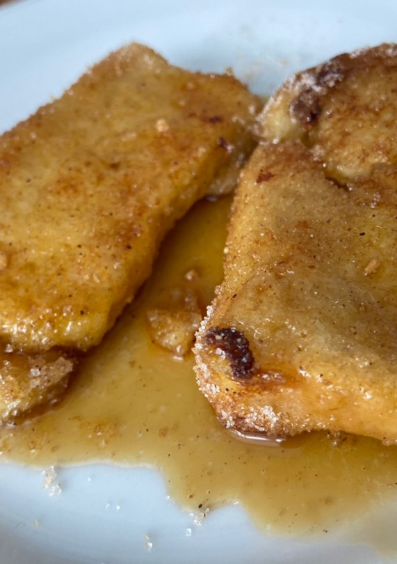 Una foto de Torrijas con almíbar de miel sin lactosa