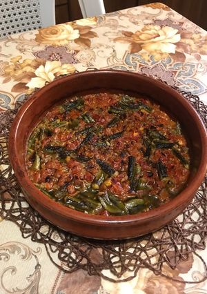 صورة لوصفة طاجن البامية