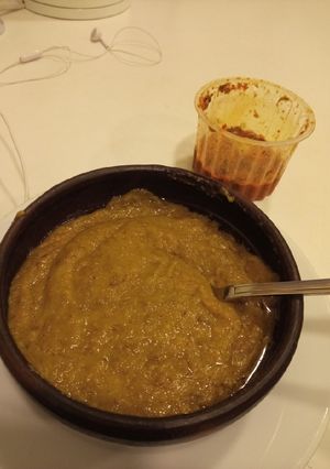 Una foto de Crema de lentejas