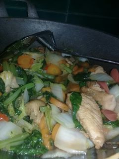 Foto resep Tumis ayam sawi