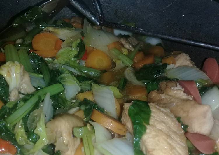 Resep Tumis ayam sawi yang Bisa Manjain Lidah