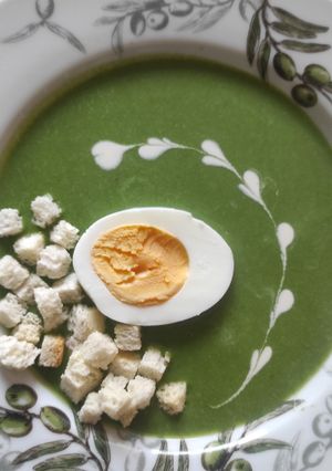 Spenót leves recept fotója