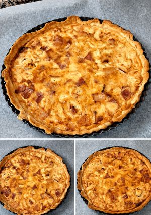 Una foto de Quiche Lorraine de pollo y beicon