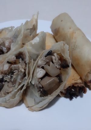 Foto resep Spring Roll Ayam Jamur