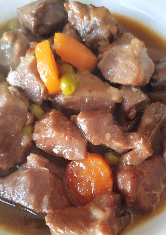 Una foto de Carrillera en salsa Morga