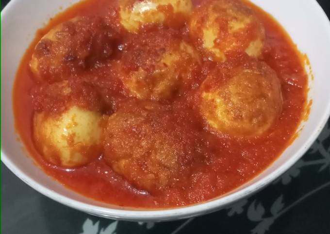 Resep: Telur balado simple Sederhana Dan Enak