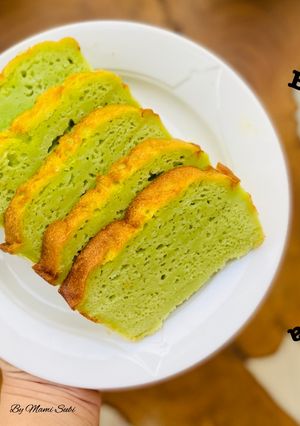 Hình của món Bánh bò nướng vị lá dứa.