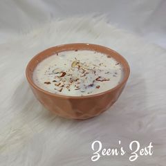 A picture of Ash Gourd or Petha Kaddu and Rice Kheer.