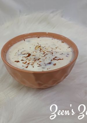 A picture of Ash Gourd or Petha Kaddu and Rice Kheer.