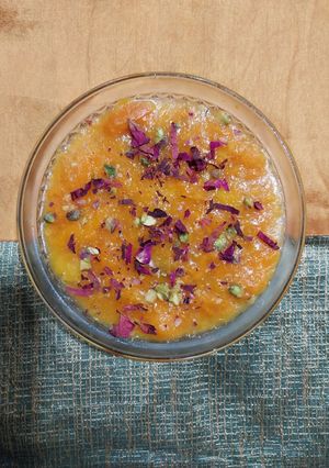 A picture of Mango Sandesh.