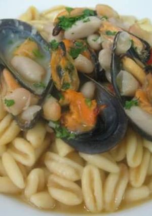 Foto di Cavatelli con cozze e fagioli