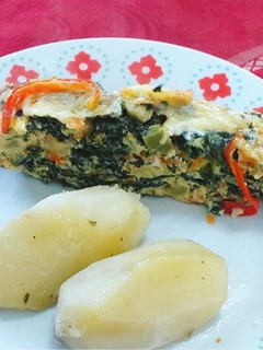 Una foto de Budín de acelga y zapallo italiano