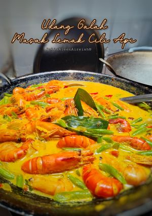 Gambar Udang Galah Masak Lemak Cili Api