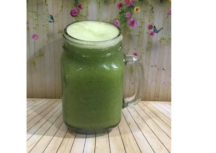 Langkah Mudah untuk Menyiapkan Diet Juice Pokchoy Melon Passion Fruit Kiwi yang Lezat Sekali