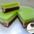 Brownies Lapis Puding Busa Hijau Lumut