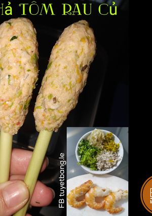 Hình của món Ăn dặm cho bé: Chả tôm rau củ.