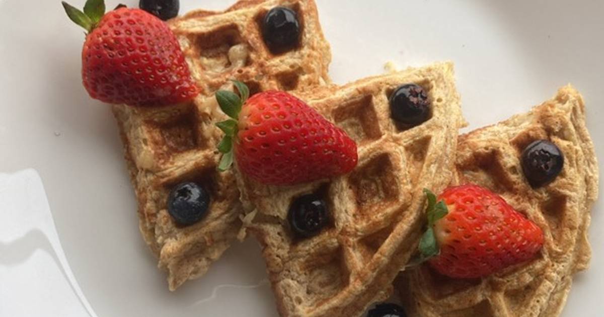 Waffles de avena y manzana Receta de Lu Cookpad