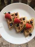 Waffles de avena y manzana