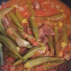 A picture of Mediterranean Okra and Tomato Stew.