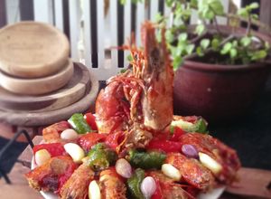 Foto resep Garlic Butter Shrimp Caramelized onion