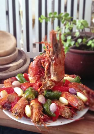 Foto resep Garlic Butter Shrimp Caramelized onion