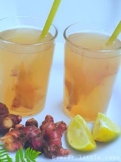 Foto resep Minuman Rimpang penghangat badan (Jahe,sereh, madu, jeruk nipis)