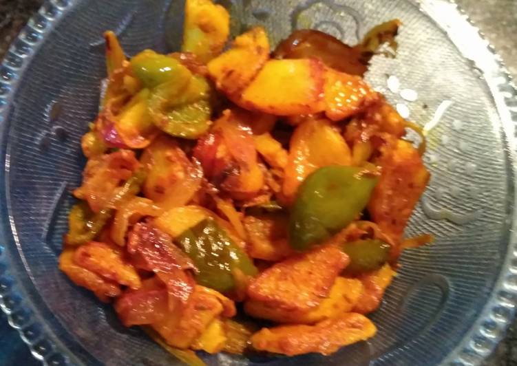 Easiest Way to Make Perfect Potato with capsicum