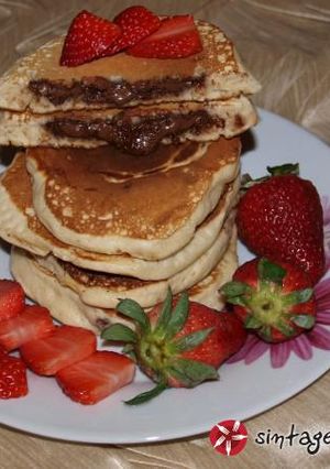 Φωτογραφία της συνταγής Pancakes nutella γεμιστά🥞🍫
