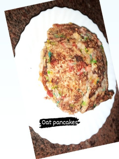 A picture of Eggless Oat-banana pancakes.