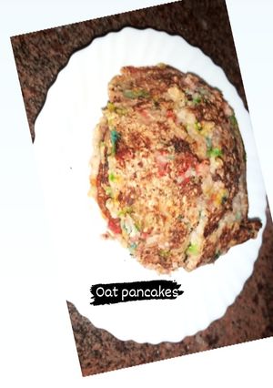 A picture of Eggless Oat-banana pancakes.